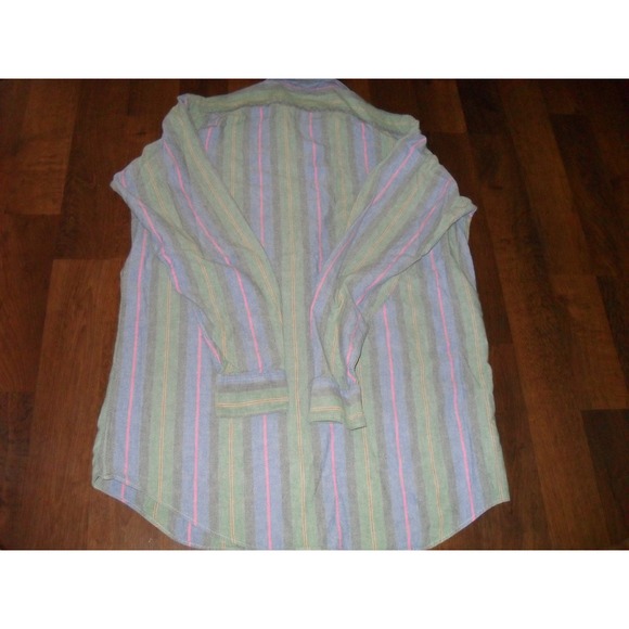 Bert Pulitzer Striped‎ Button Down Long Sleeve Casual Shirt Cotton Blend XLT XL - Picture 2 of 8